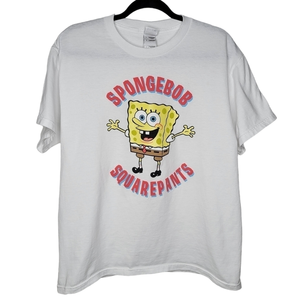 Vintage Y2K Spongebob SquarePants Nickelodeon T-Shirt in White